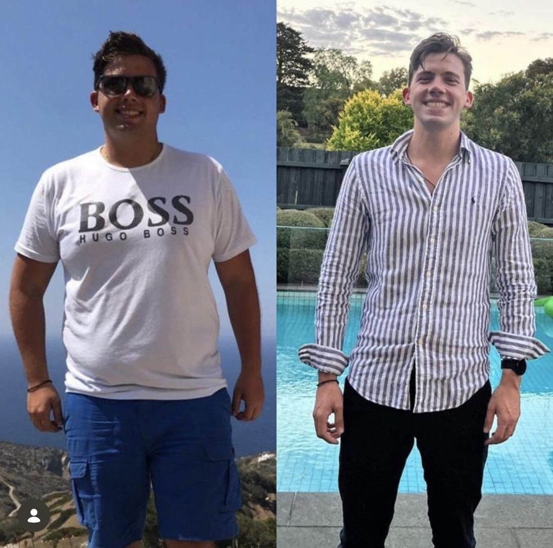 D1M1 Fitness client transformation 16, before and after